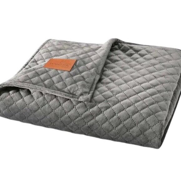 Pendleton Other - Pendleton 48" x 72" Removable Velvet Soft Gray duvet/blanket Cover Zip (READ)